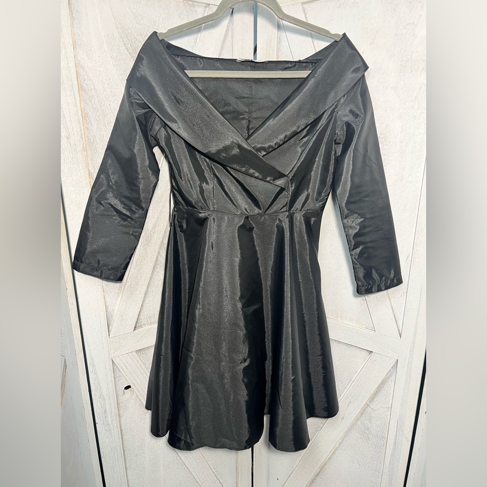 Elegant Black Wrap Dress